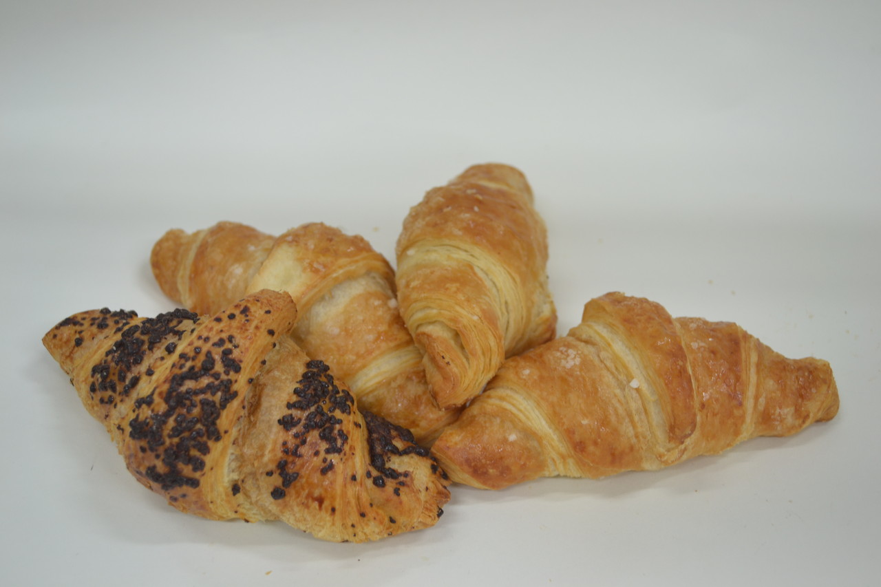 Mini Buttercroissants gefüllt mit Himbeere, Aprikose, Schoko Nuss und